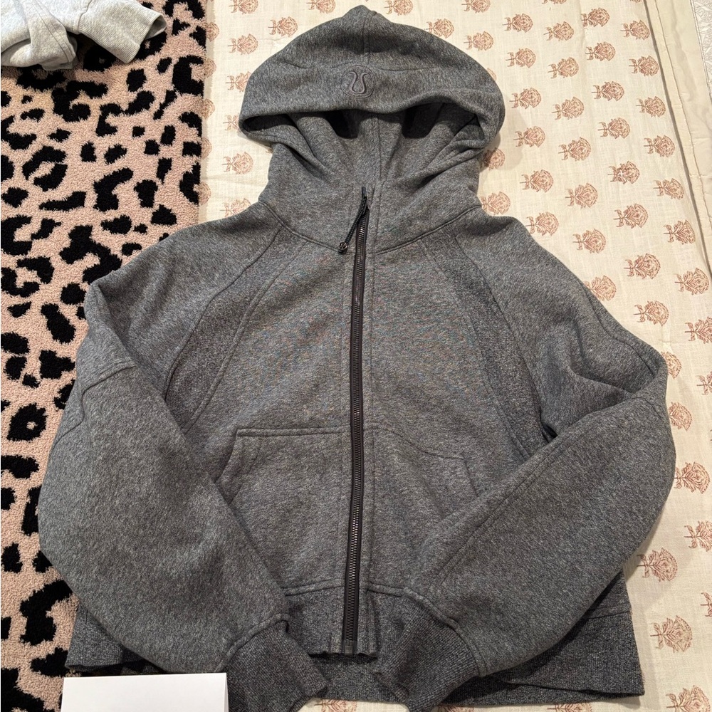 lululemon athletica Gray Full-Zip Hooded Sweatshirt